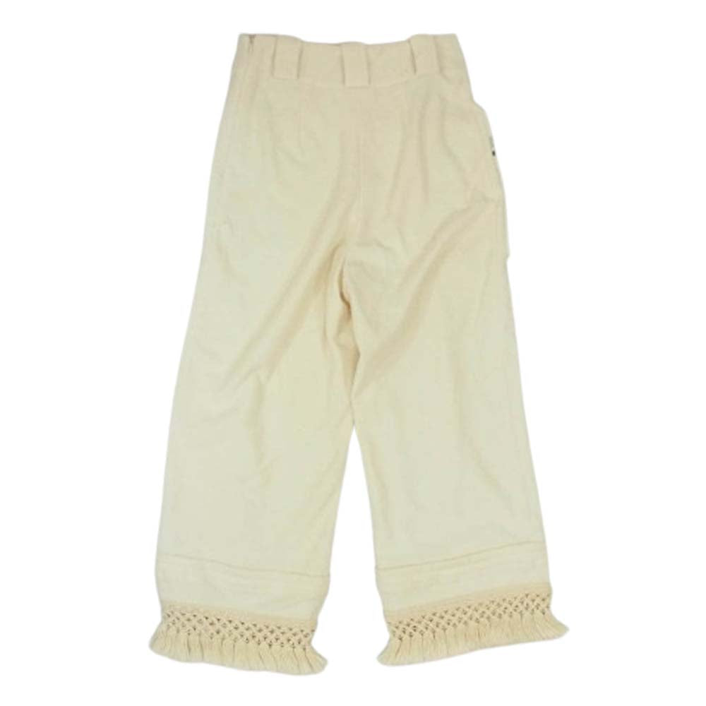 3.1 Phillip Lim パイル地 サイドライン フリンジ パンツ オフホワイト系【中古】