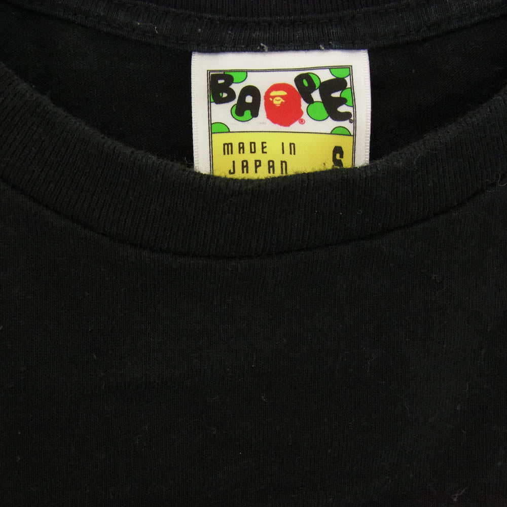A BATHING APE アベイシングエイプ × UNDEFEATED アンディーフィーテッド 5STRIKE TEE フロントプリント Tシャツ 半袖 ブラック系 S【中古】