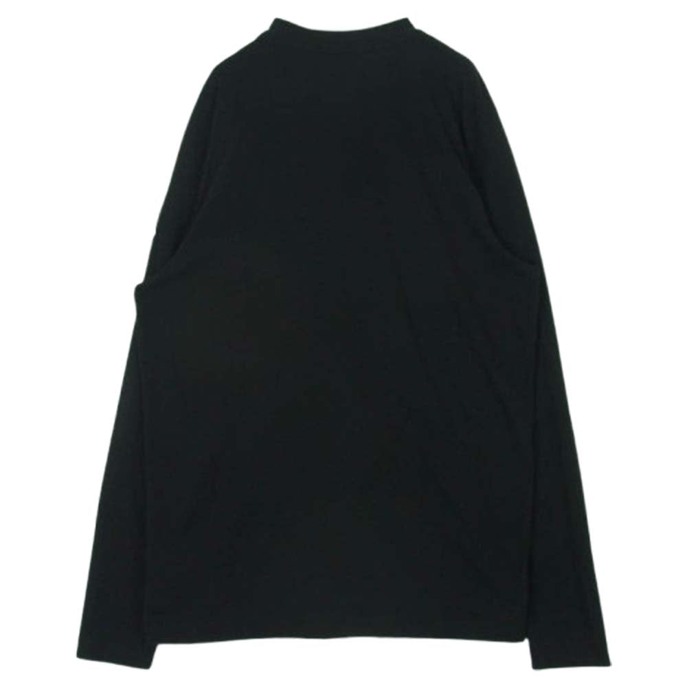 MONCLER モンクレール H10918D00005 T-SHIRT MANICA LUNGA ロゴプリント 長袖 Tシャツ ロンT トルコ製 ブラック系 L【中古】