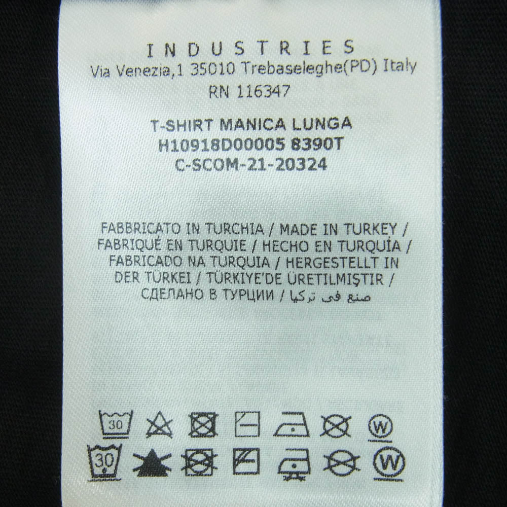 MONCLER モンクレール H10918D00005 T-SHIRT MANICA LUNGA ロゴプリント 長袖 Tシャツ ロンT トルコ製 ブラック系 L【中古】