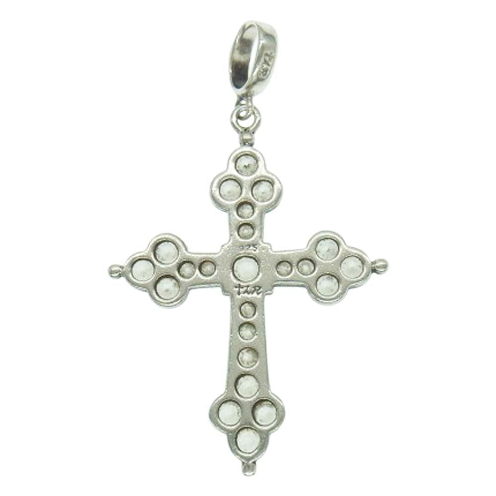 Loree Rodkin ローリーロドキン P055-886 LARGE GOTHIC CROSS PENDANT ラージ ゴシック クロス シルバー ペンダント ジルコニア シルバー系【中古】