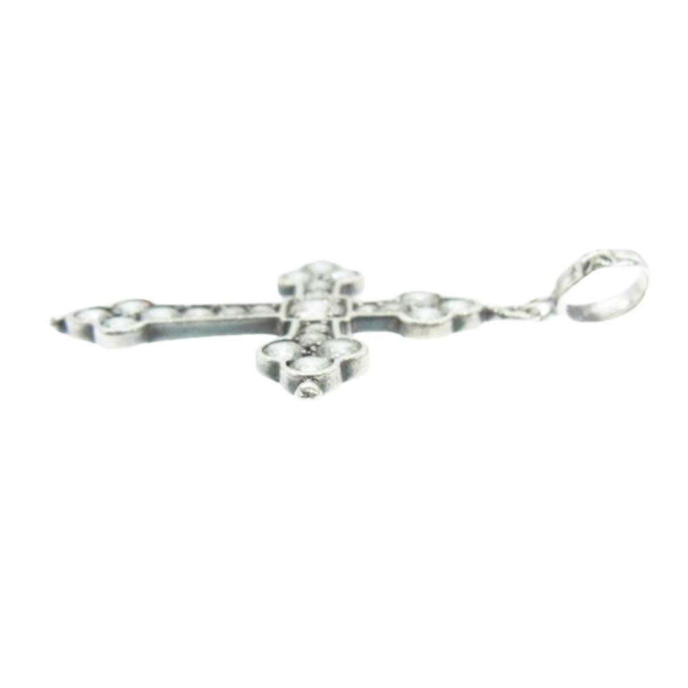 Loree Rodkin ローリーロドキン P055-886 LARGE GOTHIC CROSS PENDANT ラージ ゴシック クロス シルバー ペンダント ジルコニア シルバー系【中古】