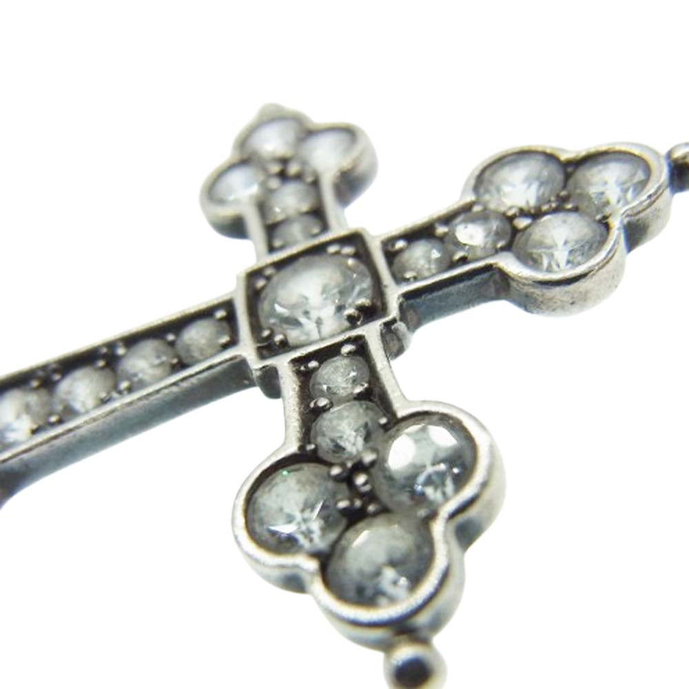 Loree Rodkin ローリーロドキン P055-886 LARGE GOTHIC CROSS PENDANT ラージ ゴシック クロス シルバー ペンダント ジルコニア シルバー系【中古】