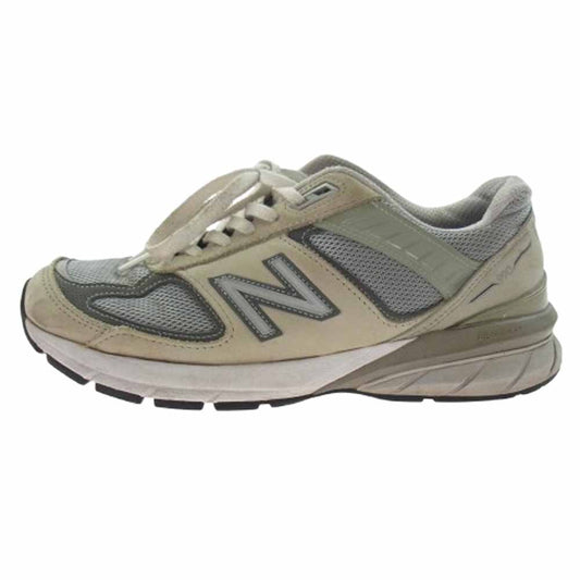 NEW BALANCE ニューバランス W990IG5 990v5 メッシュ ローカット スニーカー グレー系 24.5cm【中古】