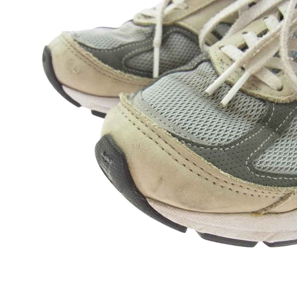 NEW BALANCE ニューバランス W990IG5 990v5 メッシュ ローカット スニーカー グレー系 24.5cm【中古】