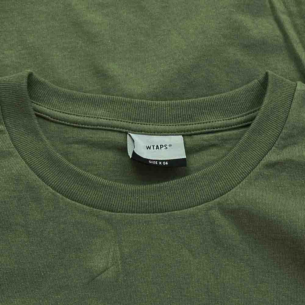 WTAPS ダブルタップス 22SS 221ATDT-STM07S IDENTITY アイデンティティー クルーネック 半袖 Tシャツ カーキ オリーブ 04【美品】【中古】