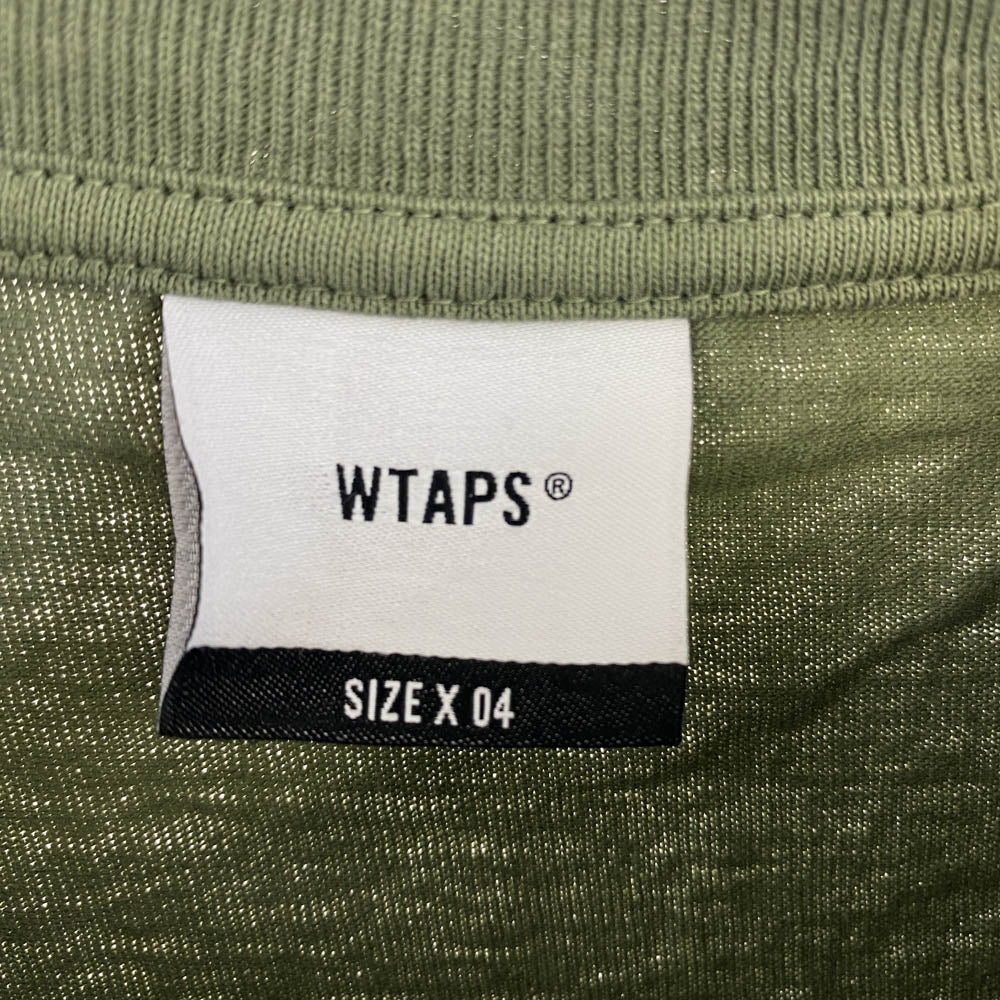WTAPS ダブルタップス 22SS 221ATDT-STM07S IDENTITY アイデンティティー クルーネック 半袖 Tシャツ カーキ オリーブ 04【美品】【中古】