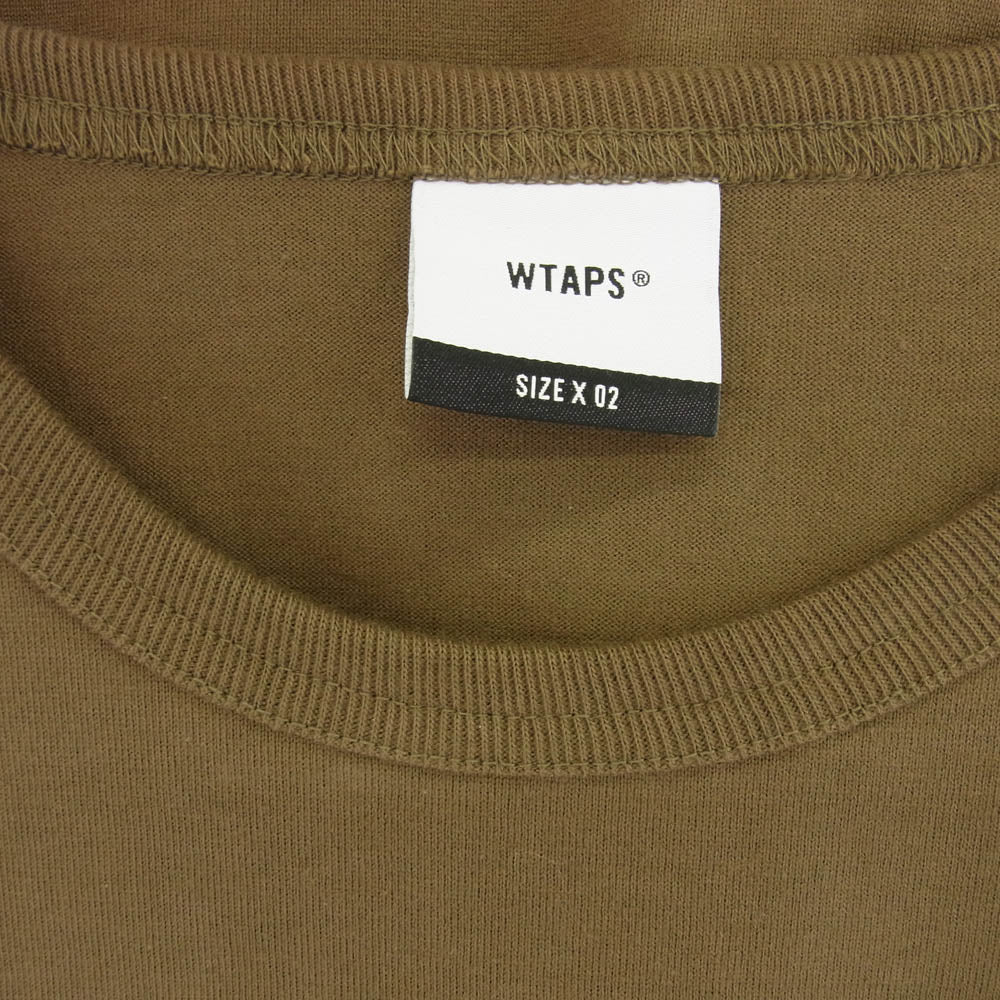 WTAPS ダブルタップス 20AW 202ATDT-CSM14 OG SS COPO クルーネック 半袖 Tシャツ ブラウン カーキ系 2【極上美品】【中古】