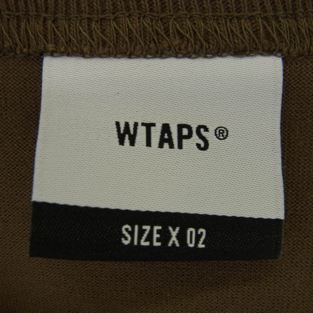 WTAPS ダブルタップス 20AW 202ATDT-CSM14 OG SS COPO クルーネック 半袖 Tシャツ ブラウン カーキ系 2【極上美品】【中古】