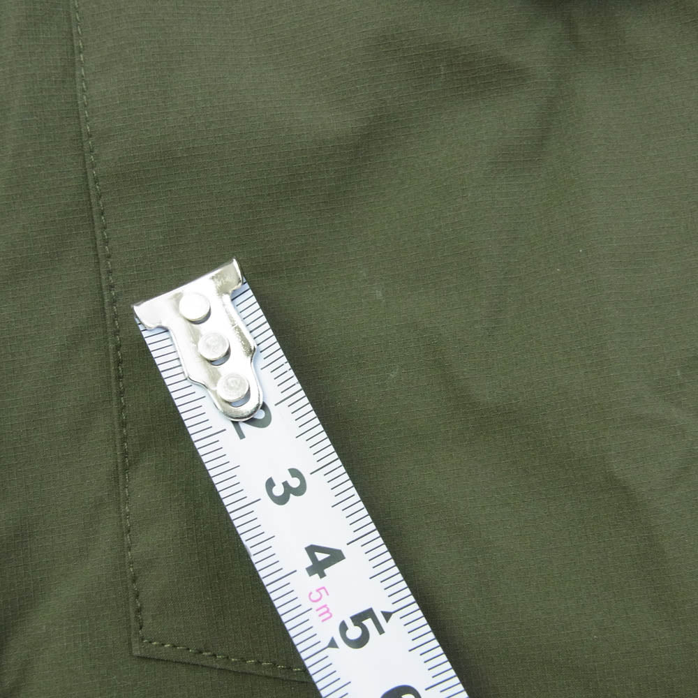 WIND AND SEA ウィンダンシー WDS-SH-08 MILITARY SHIRT バックロゴ刺繍 ミリタリー 半袖 シャツ カーキ系 XL【中古】