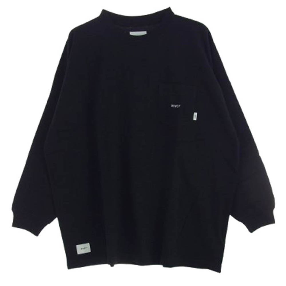 WTAPS ダブルタップス 22SS 221ATDT-SCM06 ALL 01/LS/COTTON コットン 長袖 Tシャツ ロンT ブラック系 3【極上美品】【中古】