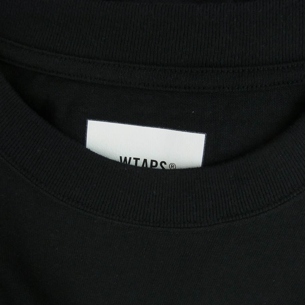 WTAPS ダブルタップス 22SS 221ATDT-SCM06 ALL 01/LS/COTTON コットン 長袖 Tシャツ ロンT ブラック系 3【極上美品】【中古】