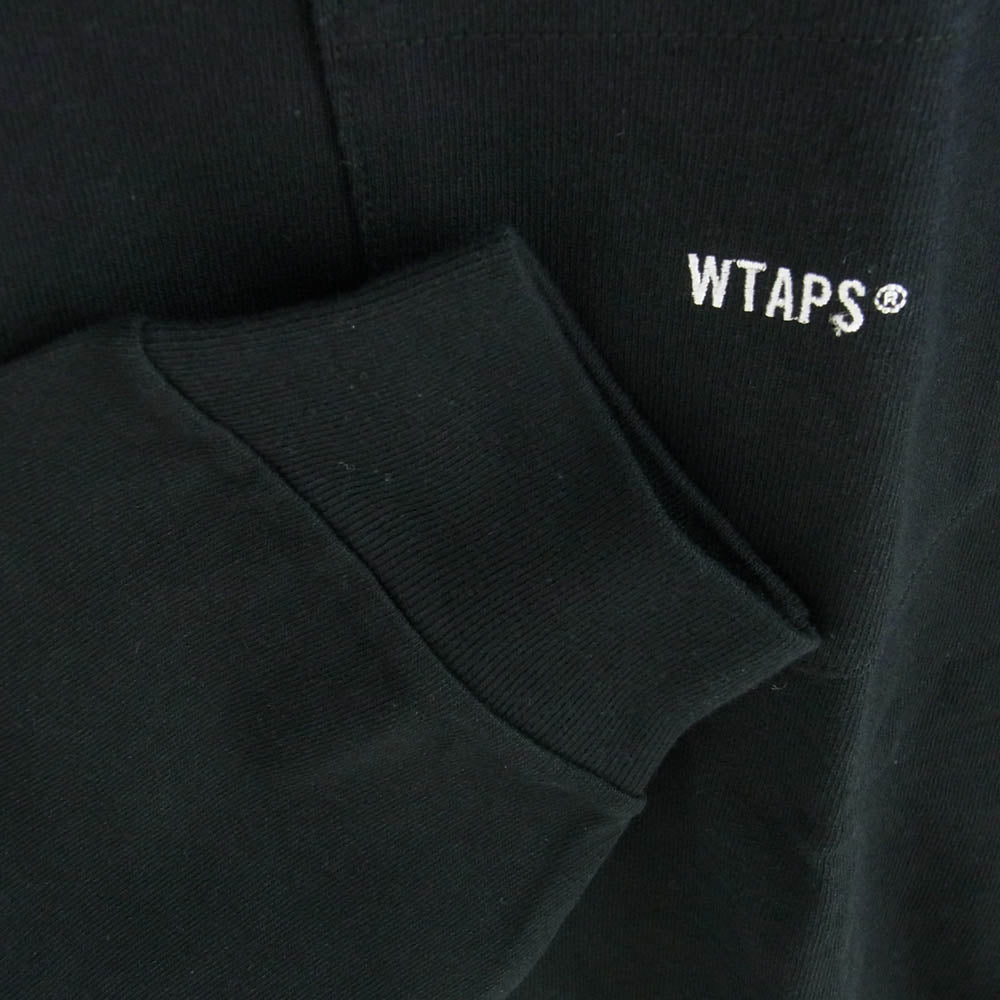 WTAPS ダブルタップス 22SS 221ATDT-SCM06 ALL 01/LS/COTTON コットン 長袖 Tシャツ ロンT ブラック系 3【極上美品】【中古】