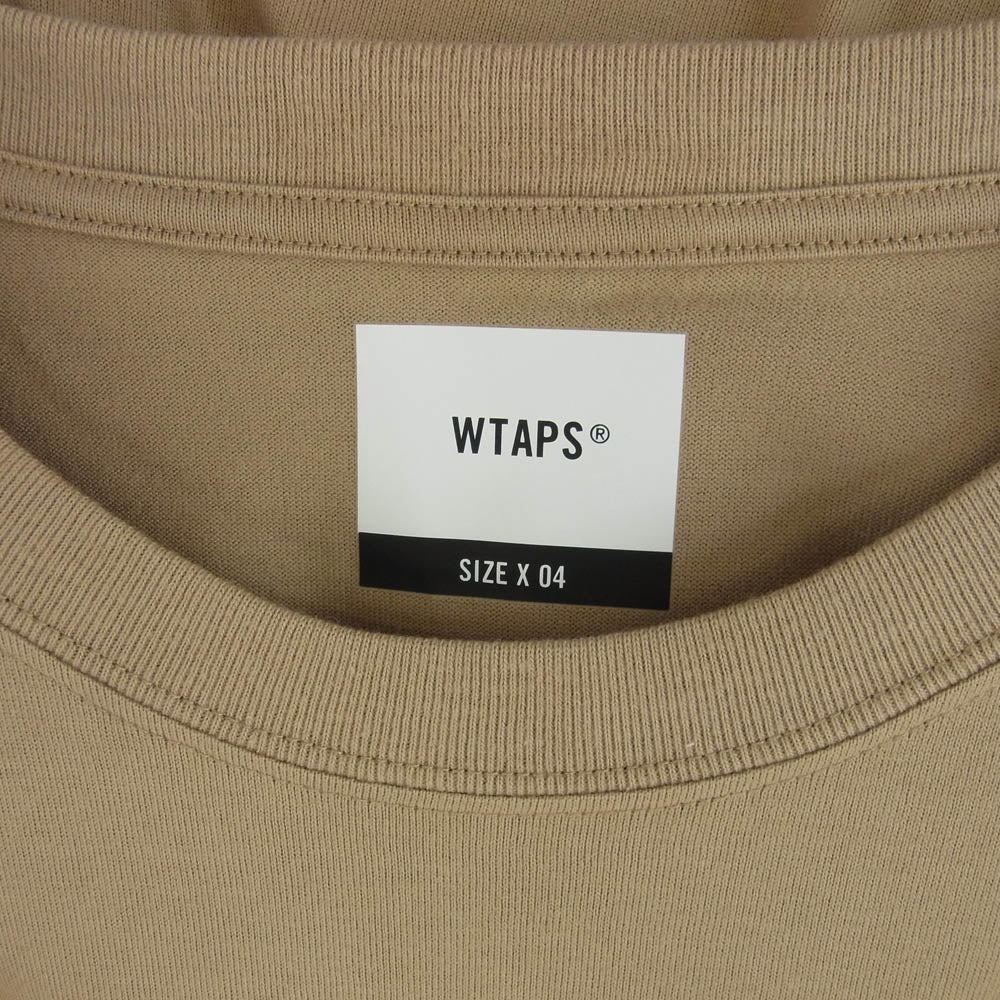 WTAPS ダブルタップス 21SS 211ATDT-LT01S WTVUA L/S TEE 長袖 Tシャツ ベージュ ベージュ系 04【極上美品】【中古】