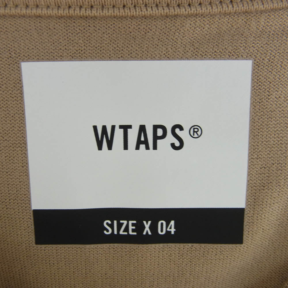WTAPS ダブルタップス 21SS 211ATDT-LT01S WTVUA L/S TEE 長袖 Tシャツ ベージュ ベージュ系 04【極上美品】【中古】