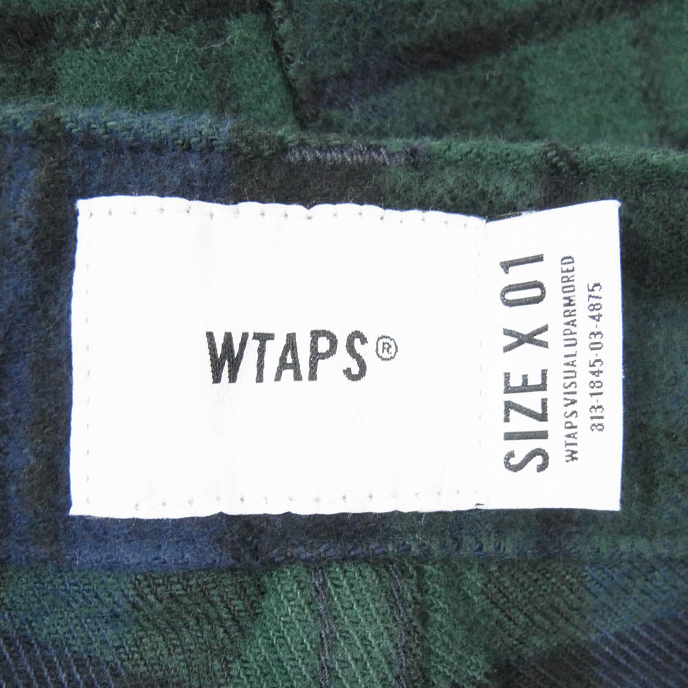 WTAPS ダブルタップス 192WVDT-PTM04 JUNGLE SKINNY 2 TROUSERS コットン タータンチェック カーゴパンツ ネイビー系 X01【中古】