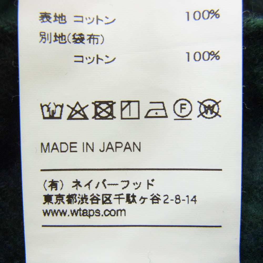 WTAPS ダブルタップス 192WVDT-PTM04 JUNGLE SKINNY 2 TROUSERS コットン タータンチェック カーゴパンツ ネイビー系 X01【中古】