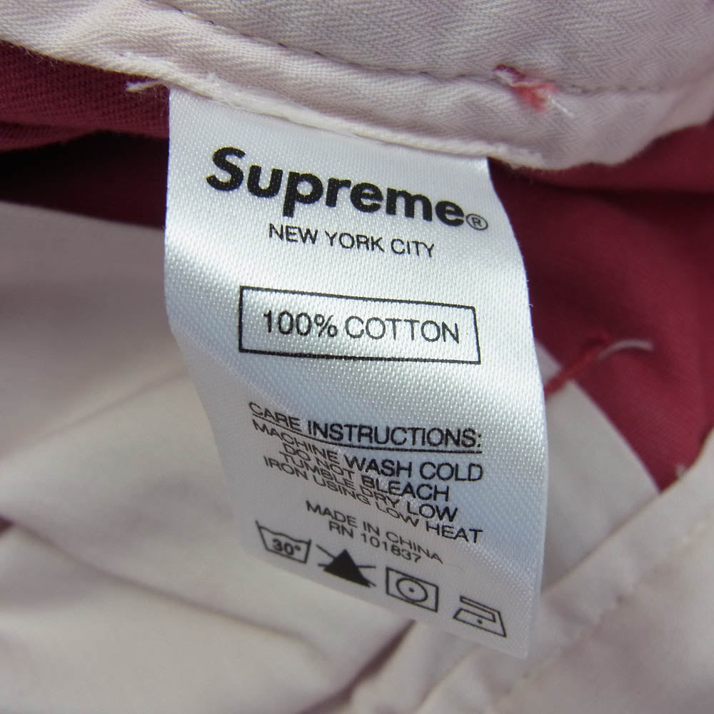 Supreme シュプリーム 21SS Pin Up Chino Pant ピンナップ チノパンツ レッド系 30【中古】
