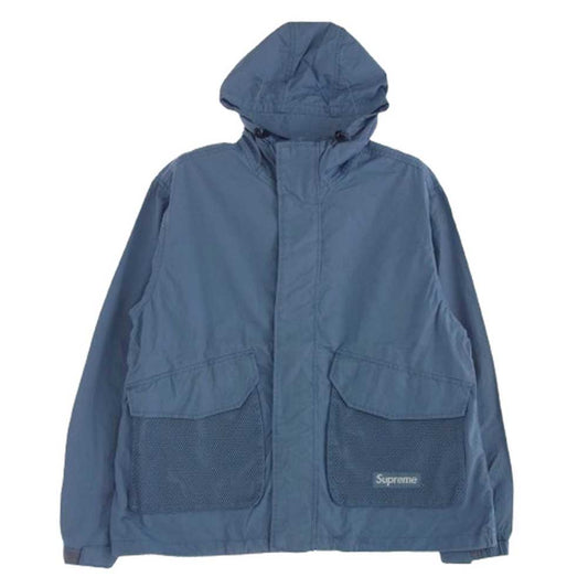 Supreme シュプリーム 21SS Mesh Pocket Cargo Jacket メッシュポケット付き ナイロン ジャケット ライトブルー系 L【美品】【中古】