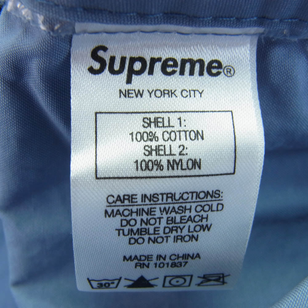 Supreme シュプリーム 21SS Mesh Pocket Cargo Jacket メッシュポケット付き ナイロン ジャケット ライトブルー系 L【美品】【中古】