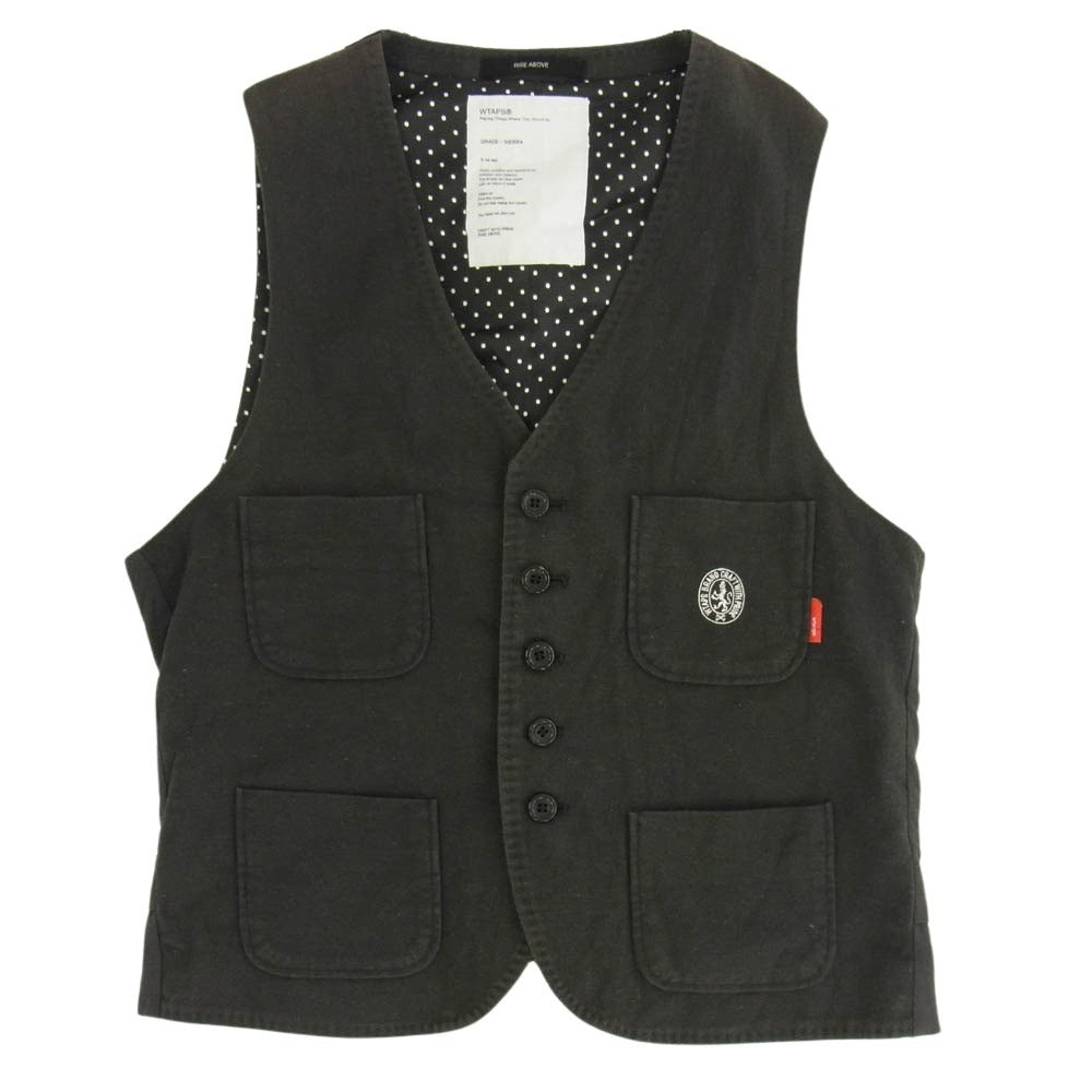 WTAPS ダブルタップス 101LTDT-JKM03 ドット柄 ベスト ブラック ブラック系【中古】
