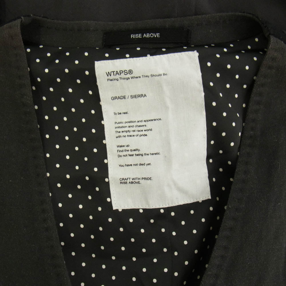 WTAPS ダブルタップス 101LTDT-JKM03 ドット柄 ベスト ブラック ブラック系【中古】