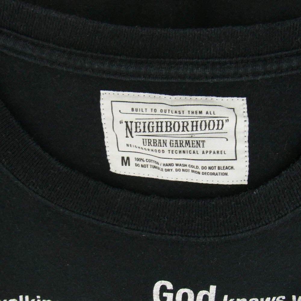 NEIGHBORHOOD ネイバーフッド TYPE URBAN GARMENT TEE ロゴ プリント 半袖 Tシャツ ブラック系 M【中古】
