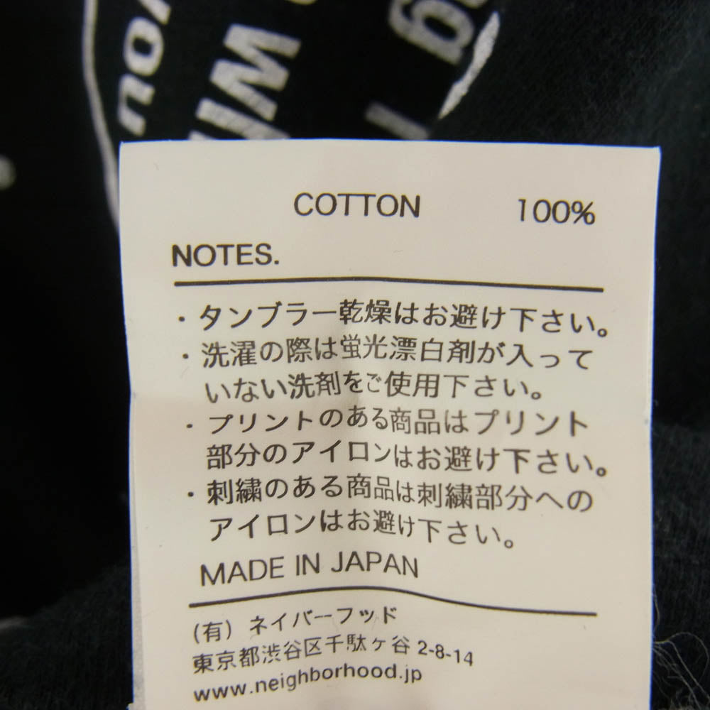 NEIGHBORHOOD ネイバーフッド TYPE URBAN GARMENT TEE ロゴ プリント 半袖 Tシャツ ブラック系 M【中古】