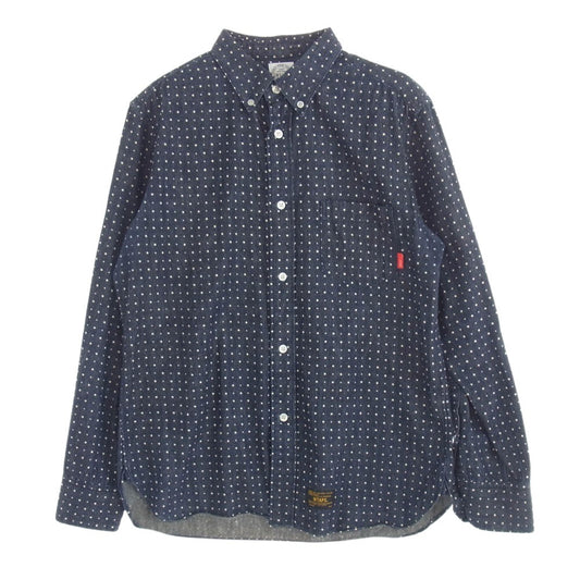 WTAPS ダブルタップス 14AW 142LTDT-SHM01 ERNEST L/S 01 SHIRTS ドット柄 デニム シャツ インディゴブルー系 M【中古】