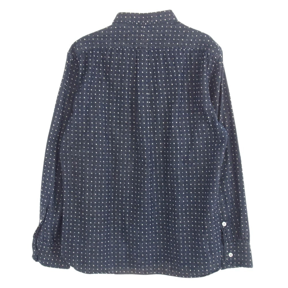 WTAPS ダブルタップス 14AW 142LTDT-SHM01 ERNEST L/S 01 SHIRTS ドット柄 デニム シャツ インディゴブルー系 M【中古】