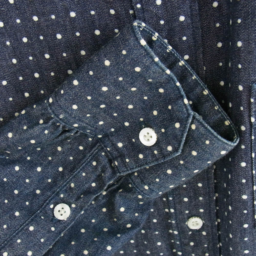 WTAPS ダブルタップス 14AW 142LTDT-SHM01 ERNEST L/S 01 SHIRTS ドット柄 デニム シャツ インディゴブルー系 M【中古】