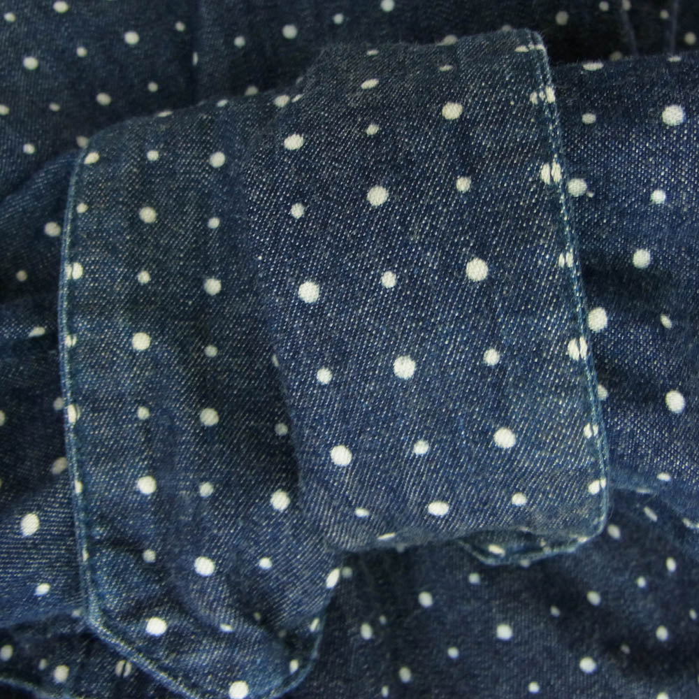 WTAPS ダブルタップス 14AW 142LTDT-SHM01 ERNEST L/S 01 SHIRTS ドット柄 デニム シャツ インディゴブルー系 M【中古】