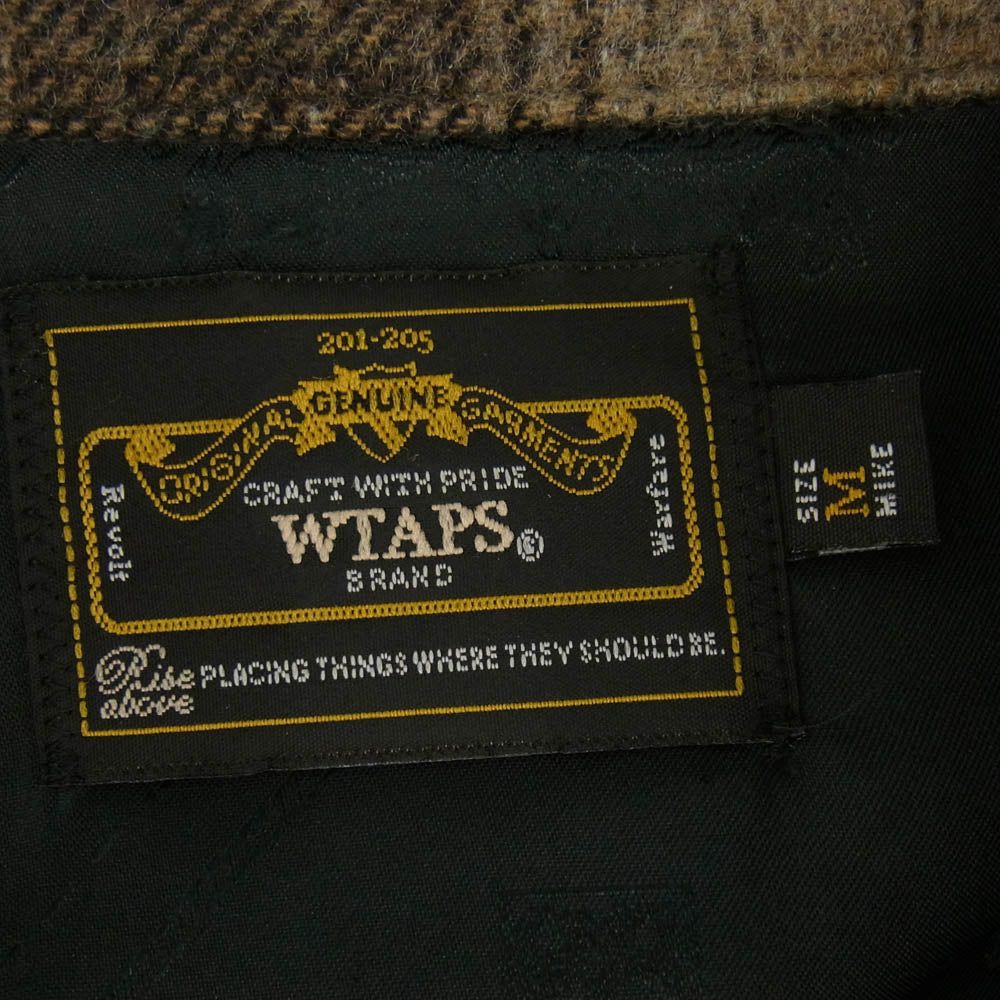 WTAPS ダブルタップス 2007/2ND GWDT-SH-M02 TWO TONE UNION L/S SHIRT ツートーン ユニオン 長袖 チェック シャツ ブラウン系 M【中古】