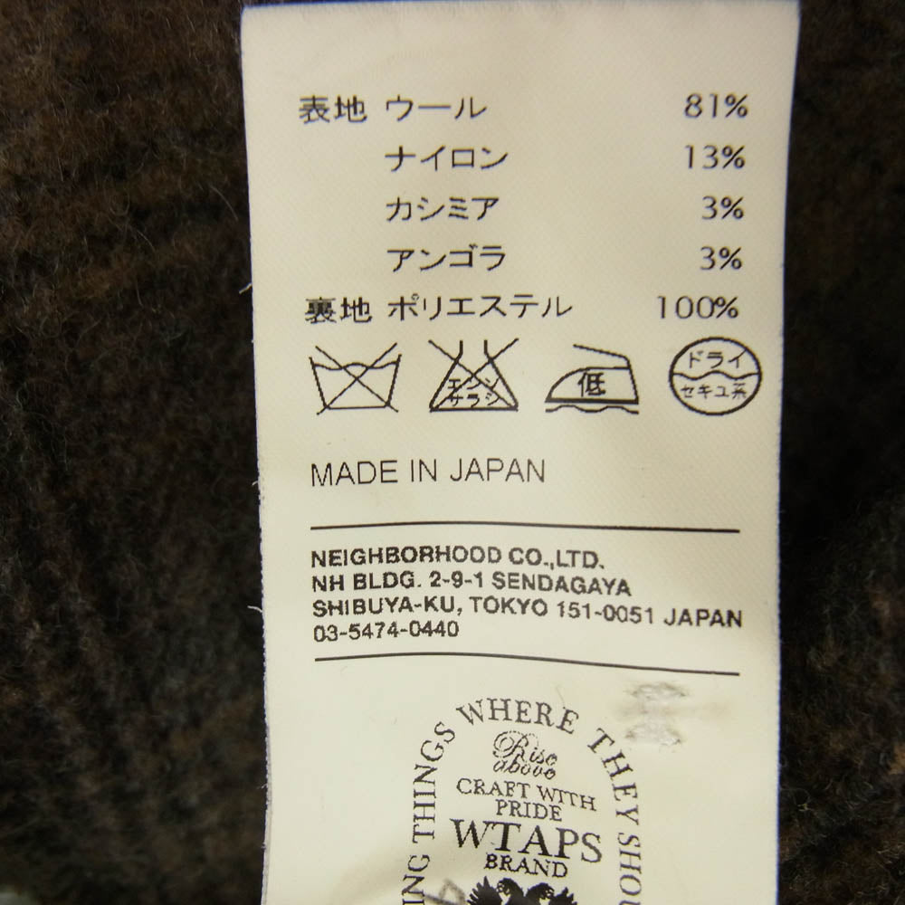 WTAPS ダブルタップス 2007/2ND GWDT-SH-M02 TWO TONE UNION L/S SHIRT ツートーン ユニオン 長袖 チェック シャツ ブラウン系 M【中古】