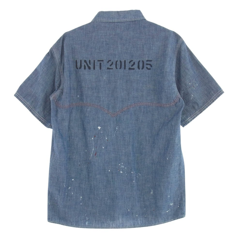 WTAPS ダブルタップス GWDT-SH-M04 Extreme Prejudice CELL S/S 1ST シャンブレーワーク 半袖 シャツ インディゴブルー系【中古】