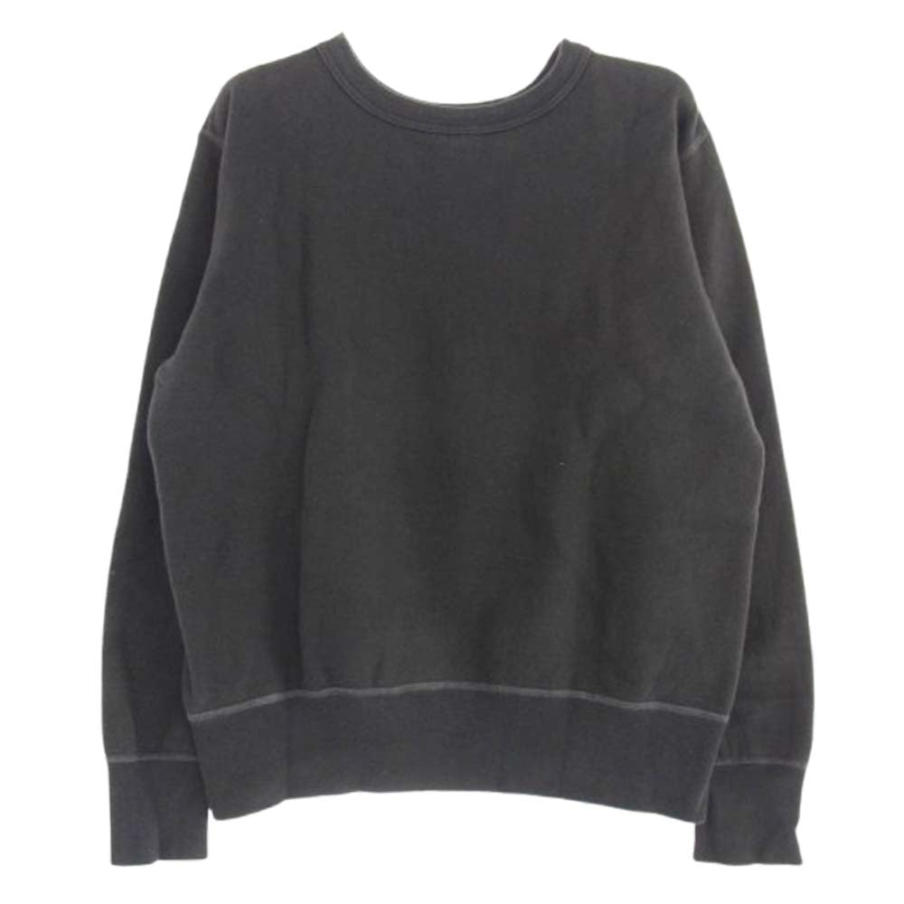 Buzz Rickson's バズリクソンズ Vガゼット 前V フロント プリント クルーネック スウェット ダークグレー系 M【中古】