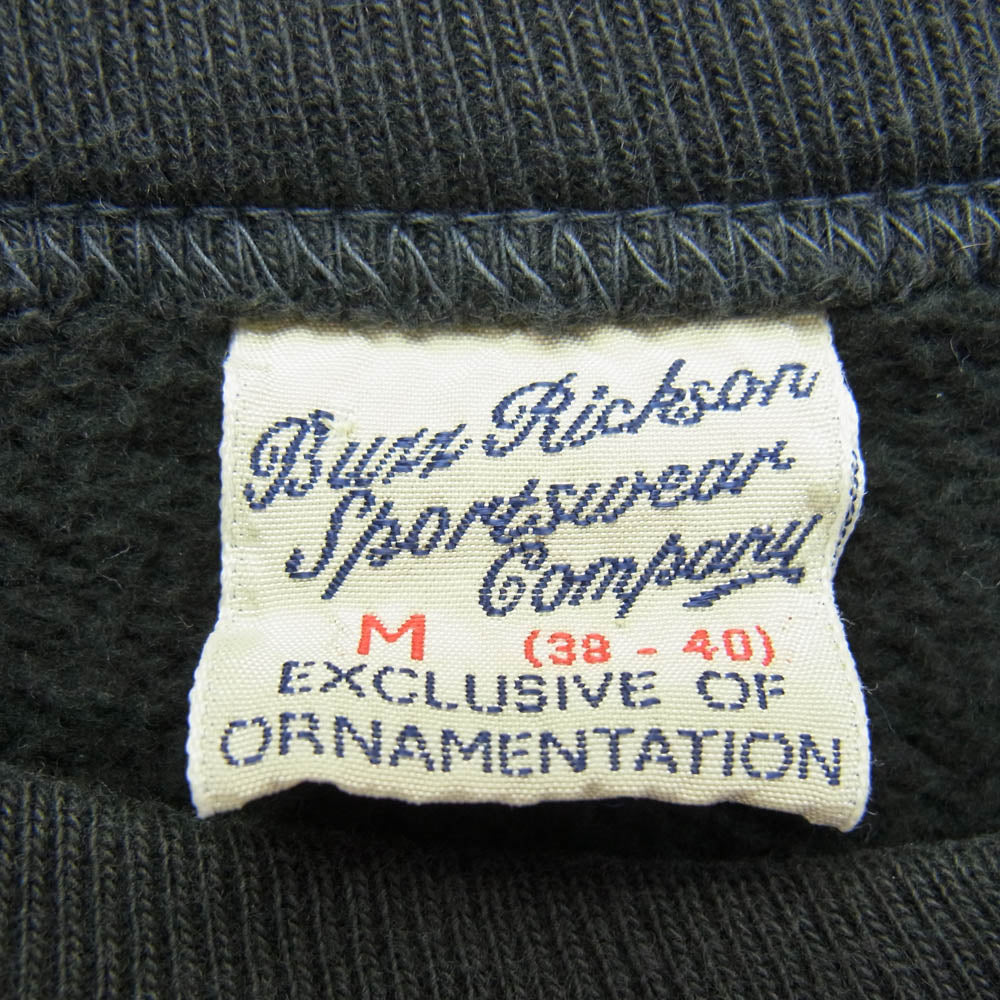 Buzz Rickson's バズリクソンズ Vガゼット 前V フロント プリント クルーネック スウェット ダークグレー系 M【中古】
