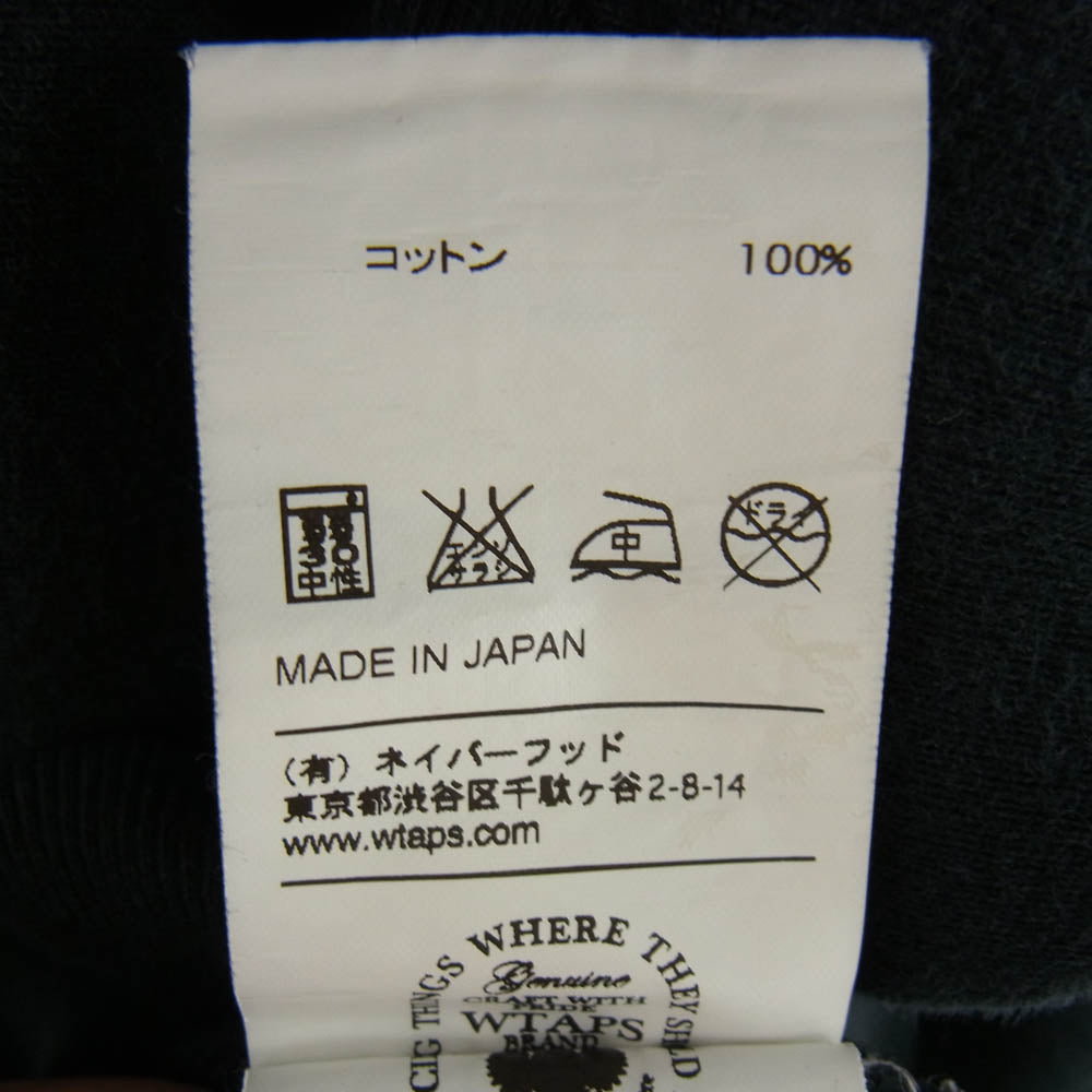WTAPS ダブルタップス 16AW 162ATDT-CSM06 DESIGN CREW NECK ロゴプリント クルーネックスウェットトレーナー ブラック系 M【中古】