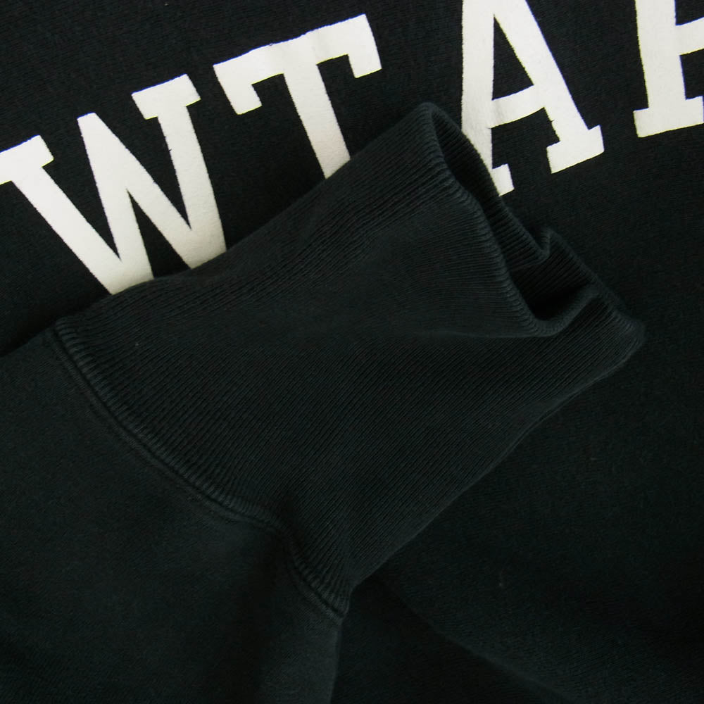 WTAPS ダブルタップス 16AW 162ATDT-CSM06 DESIGN CREW NECK ロゴプリント クルーネックスウェットトレーナー ブラック系 M【中古】