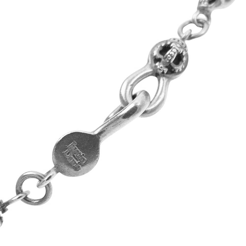 Justin Davis ジャスティンデイビス 販売証明書付属 SNJ126 SKULL DIVINE CHAIN スカルディバイン クラウン チェーン ネックレス 50cm シルバー系【中古】