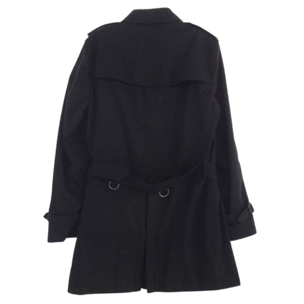 BURBERRY バーバリー Kensington ケンジントン トレンチコートノバチェック ロングコート ダブル ベルト ブラック M ブラック系 M【中古】