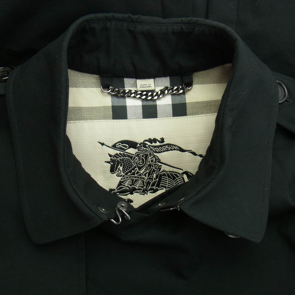 BURBERRY バーバリー Kensington ケンジントン トレンチコートノバチェック ロングコート ダブル ベルト ブラック M ブラック系 M【中古】
