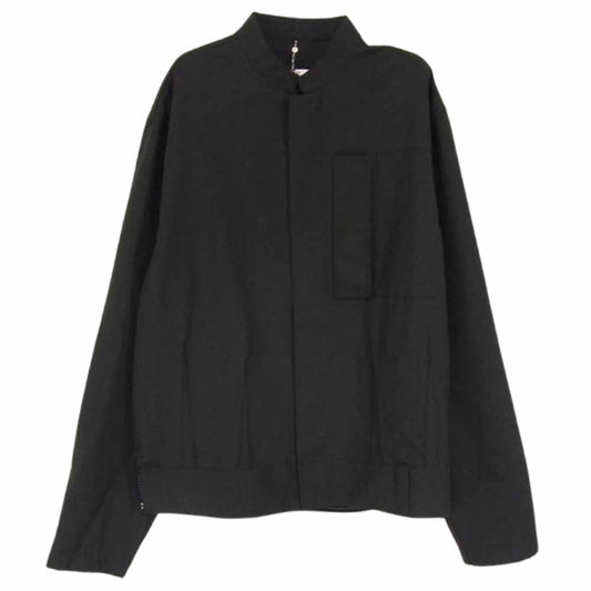 OAMC オーエーエムシー 2620700239 国内正規品 イタリア製 ウール100％ スタンドカラー シャツ ブルゾン ブラック系 L【中古】