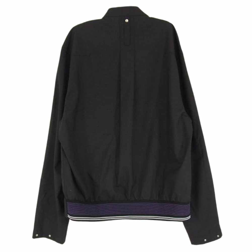 OAMC オーエーエムシー 2620700239 国内正規品 イタリア製 ウール100％ スタンドカラー シャツ ブルゾン ブラック系 L【中古】