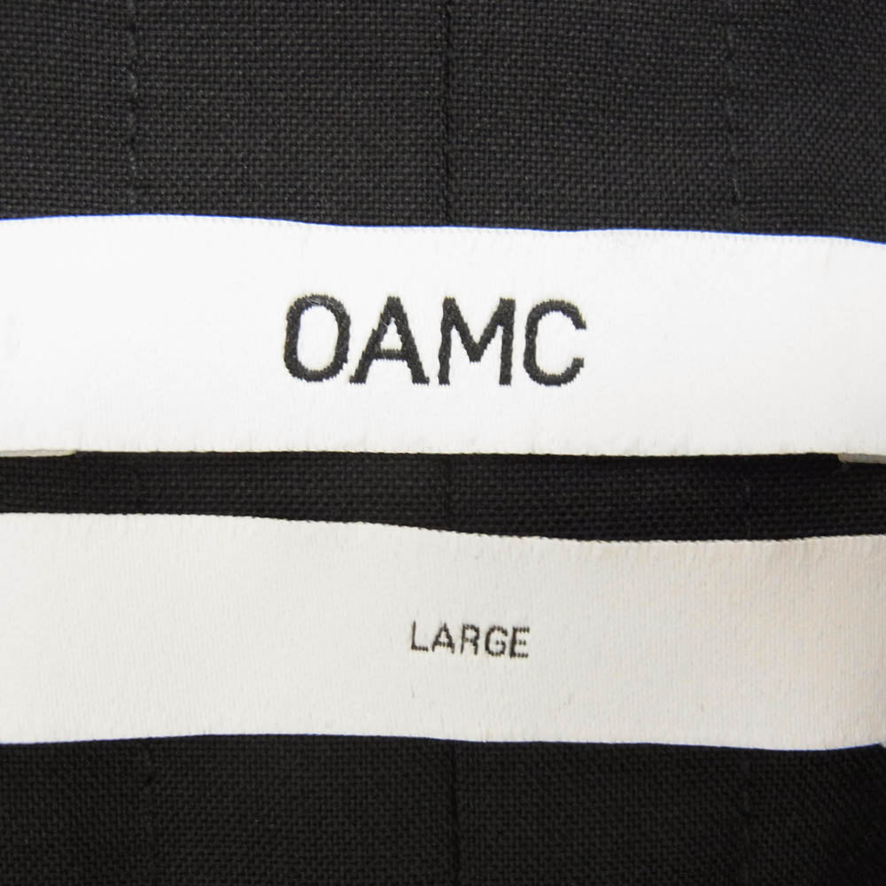OAMC オーエーエムシー 2620700239 国内正規品 イタリア製 ウール100％ スタンドカラー シャツ ブルゾン ブラック系 L【中古】