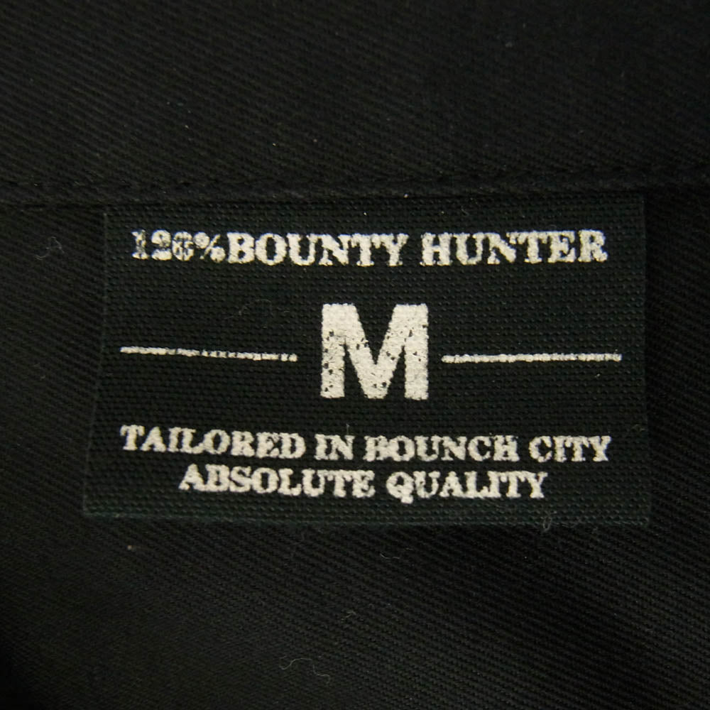 BOUNTY HUNTER バウンティーハンター ロゴ刺繍 ポケット付き 半袖 シャツ ブラック系 M【中古】