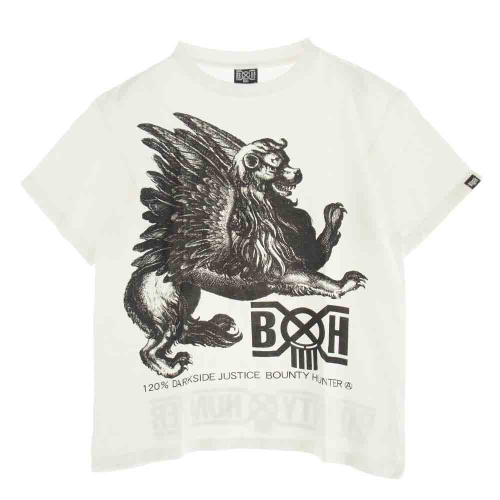BOUNTY HUNTER バウンティーハンター 両面 ロゴ プリント 半袖 Tシャツ ホワイト系 M【中古】