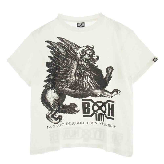 BOUNTY HUNTER バウンティーハンター 両面 ロゴ プリント 半袖 Tシャツ ホワイト系 M【中古】