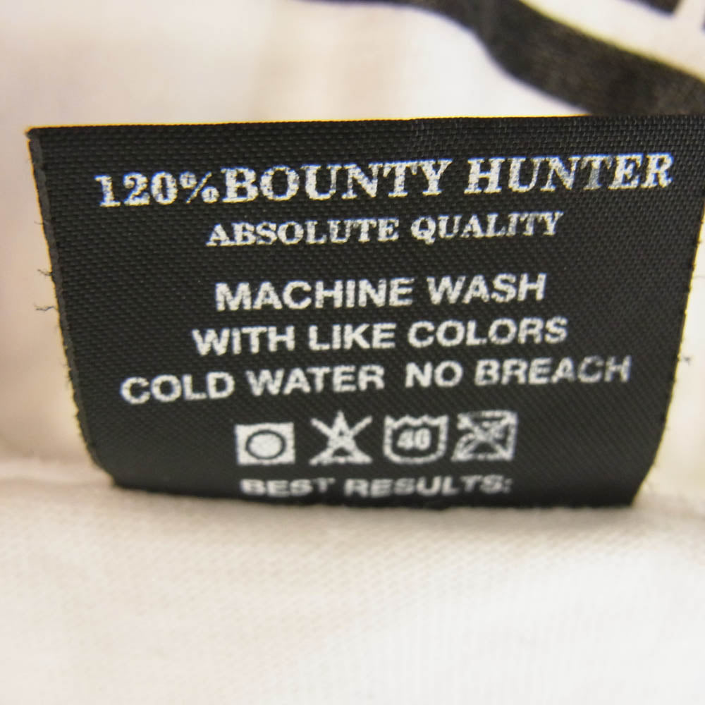 BOUNTY HUNTER バウンティーハンター 両面 ロゴ プリント 半袖 Tシャツ ホワイト系 M【中古】