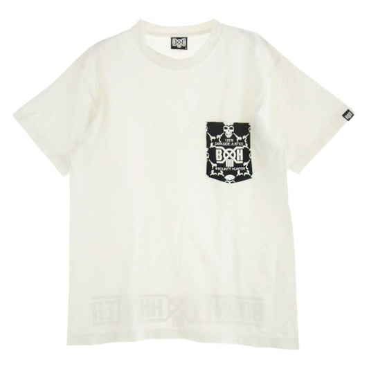BOUNTY HUNTER バウンティーハンター 胸ポケット バックロゴ プリント 半袖 Tシャツ ホワイト系 M【中古】